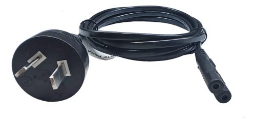 Cable Alimentación Interlock Tipo 8, largo 2 m, para Fuentes, Tv´s, Leds